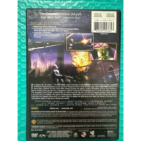 Star Wars , The Clone Wars Digitally THX Mastered. 2008 - Picture 2 of 4